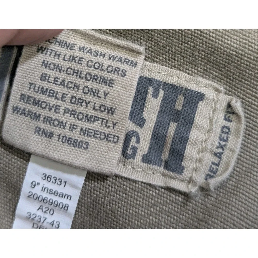 Duluth Cargo Shorts Mens 40 Flex Fire Hose Khaki Relaxed Fit Work Hidden Pockets